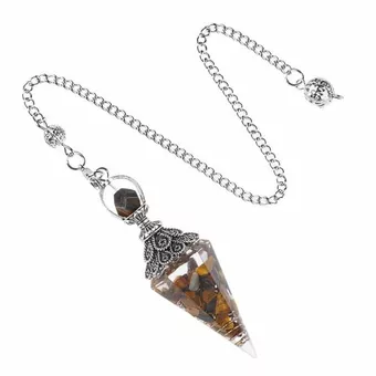 Orgonite Tiger Eye Pendulum 6 faces