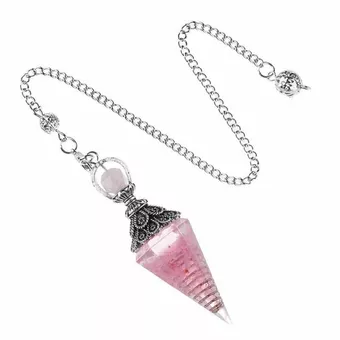 Orgonite Rose Quartz Pendulum 6 faces