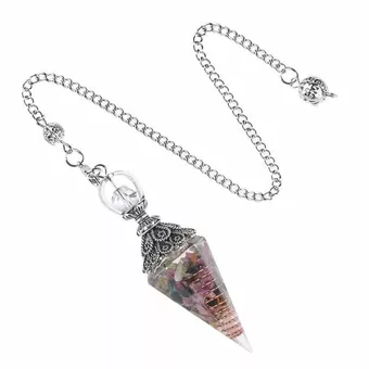 Orgonite Tourmaline Multicolor Pendulum 6 faces