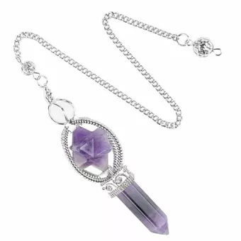 Amethyst Merkaba Pendulum 6 faces