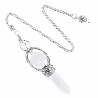 6-sided Merkaba Rock Crystal Pendulum