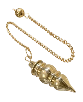 Brass Yoga Dowsing Pendulum with Reservoir