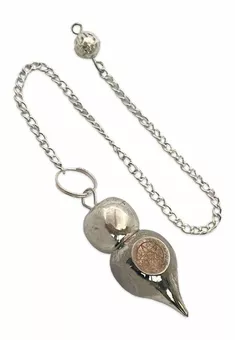 Pendulum point in silver metal Pentacle