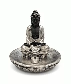 Golden Resin Buddha Meditation Incense Holder 11 cm