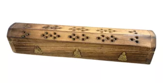Incense Holder Box in Papri Wood Buddha 30cm x2