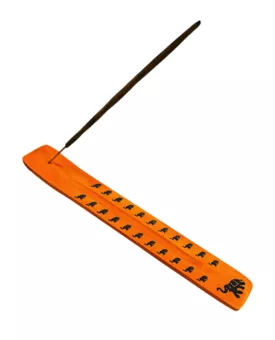 Mango Ski Orange and Elephant Wooden Incense Holder 26cm x10