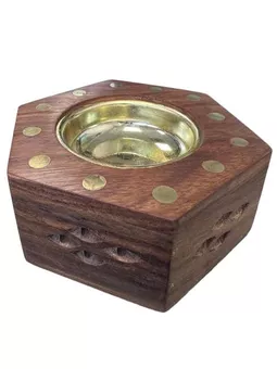 Wooden charcoal holder 11cm