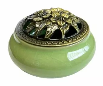 Green Ceramic Incense Holder 10cm