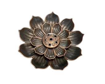 Lotus Flower Metal Incense Holder 6 cm