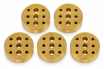 Gold-Coloured 9-Hole Incense Holder – Pack of 5