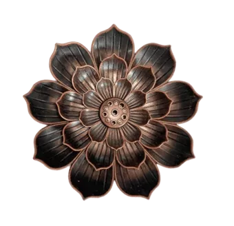 Metal Incense Holder Large Lotus Flower 8.5 cm