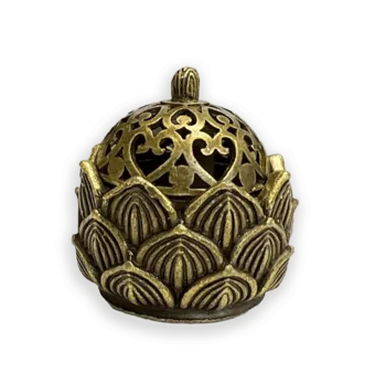 Lotus Ball Metal Incense Holder 4 cm