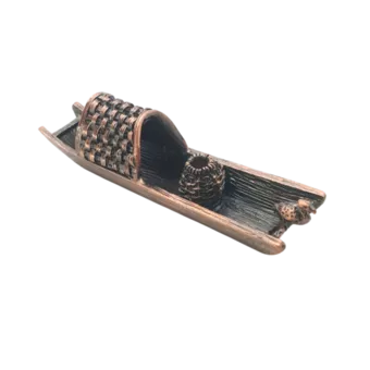 Copper Boat Metal Incense Holder 9.5 cm