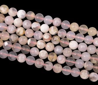 Cherry Blossom Agate Round Beads Strand A 10mm