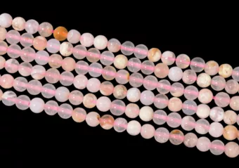 Cherry Blossom Agate Round Beads Strand A 4mm