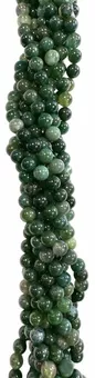 Moss Agate Round Beads Strand A 8mm