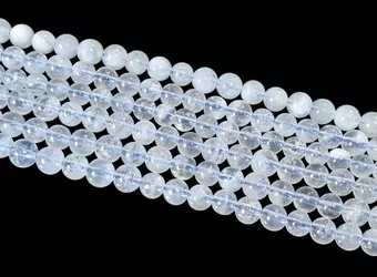 Aquamarine Round Beads Strand A 4-5mm
