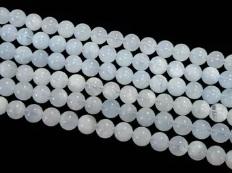 Aquamarine Round Beads Strand AA 6-7mm