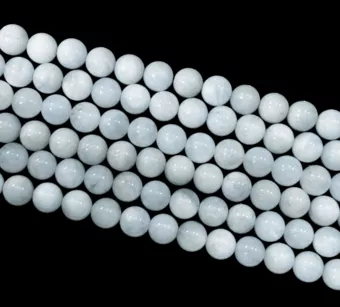 Aquamarine Round Beads Strand A 8-9mm