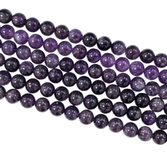 Round Amethyst Beads Strand A 10 mm
