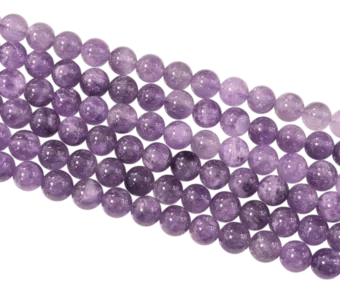 Lavender Amethyst Round Beads Strand A 10mm
