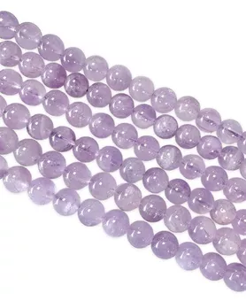 Lavender Amethyst Round Beads Strand A 8mm