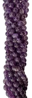 Uruguay Amethyst Round Beads Strand A 8mm