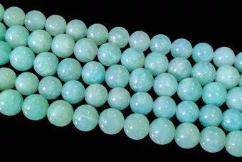 USA Amazonite Round Beads Strand AA+ 7.5-8.5mm
