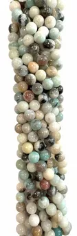 Multicolor Amazonite Round Beads Strand A 4-5mm