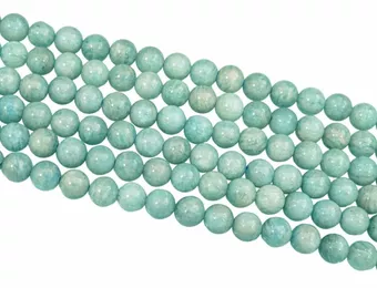 Peru Amazonite Round Beads Strand A 6mm