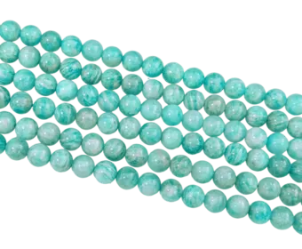 Peru Amazonite Round Beads Strand AA 8mm