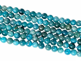 Blue Apatite A+ Round Beads Strand 5.5mm
