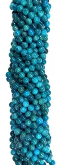 Blue Apatite AA beads, 6mm on a 40cm strand