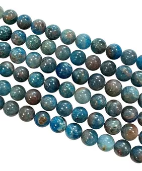 Blue Apatite beads 8mm on 40cm wire
