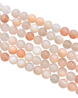 Peach Aventurine Round Beads Strand A 6mm