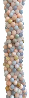 Beryls Aquamarine & Morganite A beads 6-7mm on 40cm wire