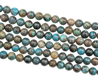Chrysocolle from the Congo AA 6mm pearls on string