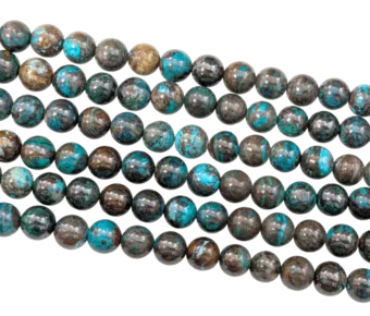 Chrysocolle from the Congo AA 8mm pearls on string