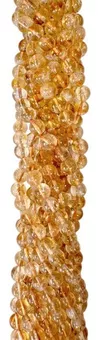 Heated Citrine Round Beads Strand AA 8-9mm