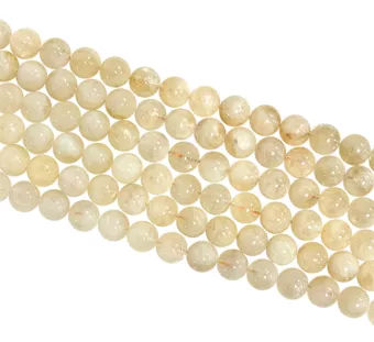 Natural Citrine Round Beads Strand AB 10mm