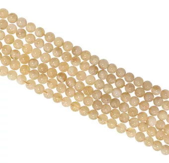 Natural Citrine Round Beads Strand AB 6mm