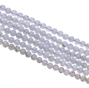 Blue Chalcedony Round Beads Strand A 6-7mm