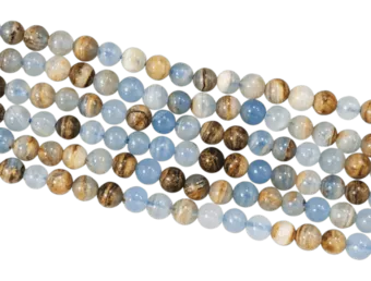 Blue Calcite Mix AA 6-7mm on 40cm wire