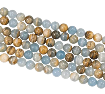 Blue Calcite Mix AA 7-8mm on 40cm wire