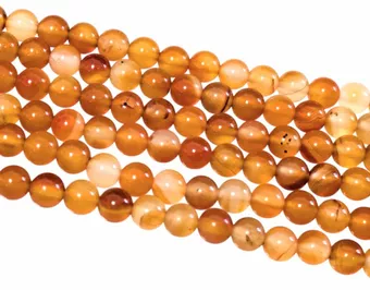 Carnelian Round Beads Strand A 6mm