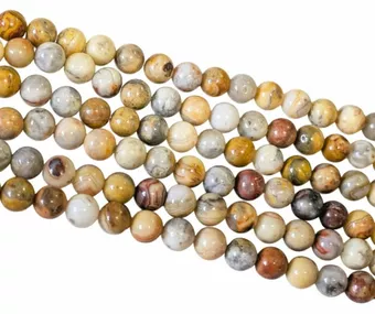 Crazy Lace Agate Round Beads Strand A 6mm