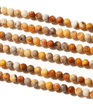 Crazy Lace Agate Round Beads Strand A 4-5mm