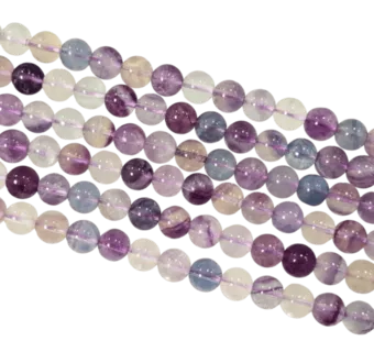 Fluorite AA Round Beads on Strand 8mm