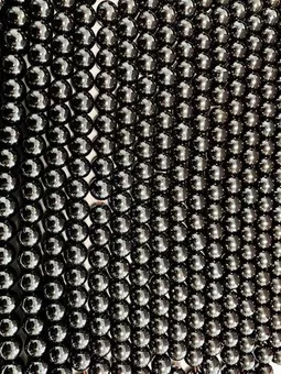 Round Hematite Beads on Strand A 4 mm