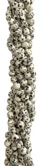 Round Dalmatian Jasper Beads on Strand A 8 mm